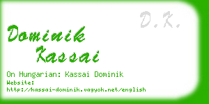 dominik kassai business card